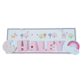C&F Wooden Happy Forest Rectangle Name Plate
